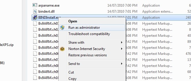 Win 7 run as administrator