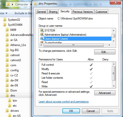 Windows 7 add users and permissions