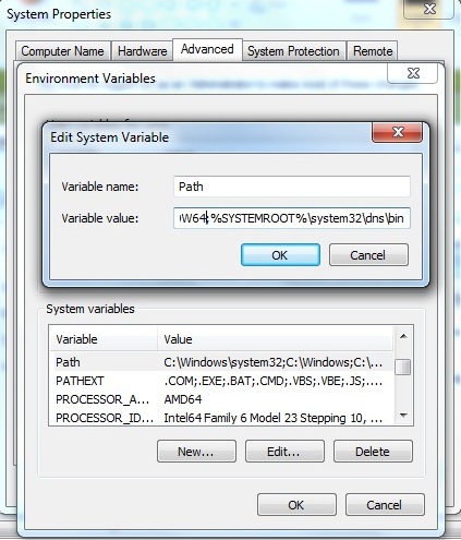 Windows 7 environmental variables