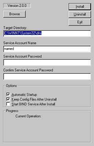 Bind9 Install screen