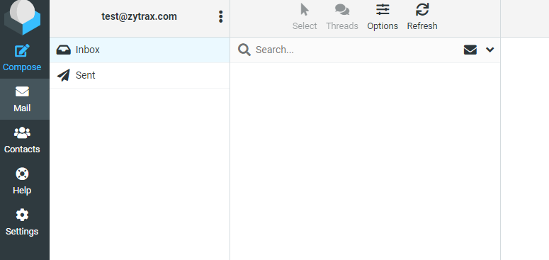 inbox - default post login display screen