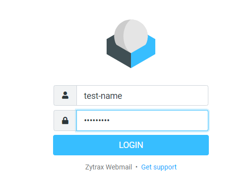 completed login screen